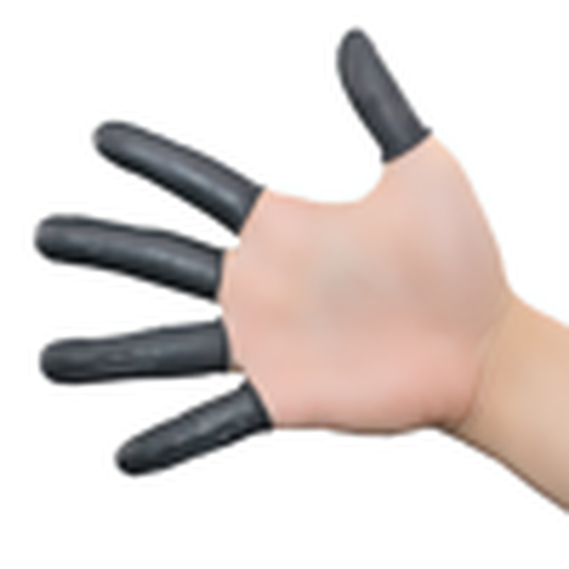 Black ESD Latex Finger Cots