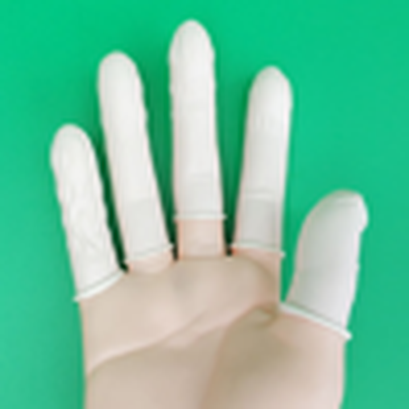 White Smooth Latex Finger Cots