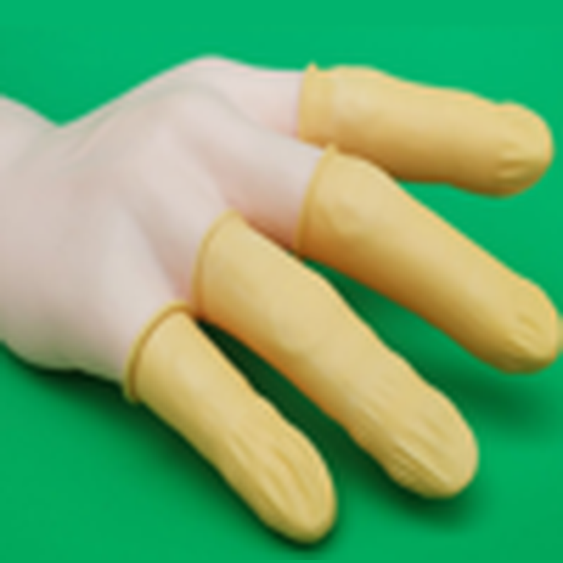 Yellow Latex Finger Cots